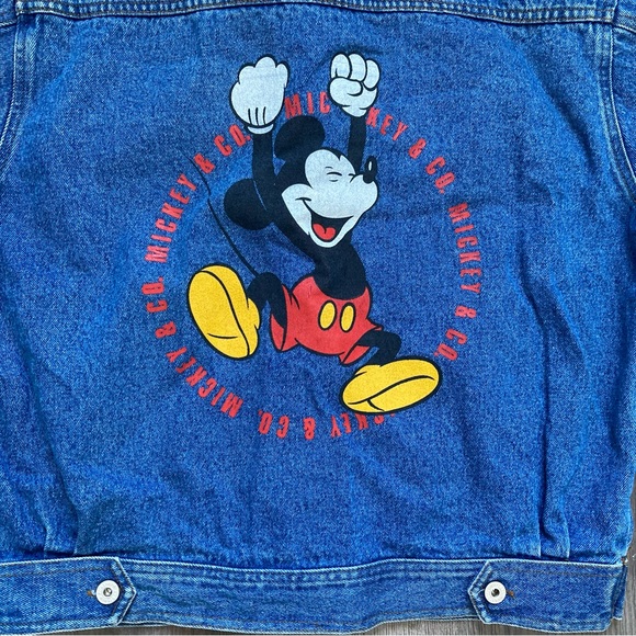 Mickey & CO. Mickey Mouse Denim Screen Printed Jacket Unisex Size Medium - Picture 5 of 8